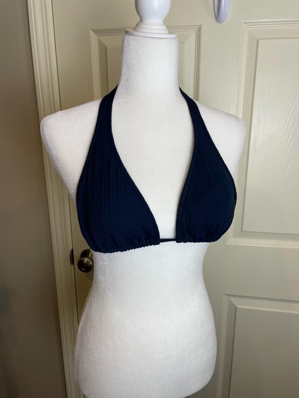 Ralph Lauren Women's Navy Halter Bikini Top small